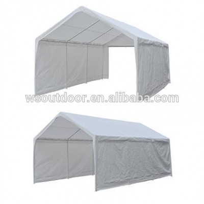 12 x 20-Feet Heavy Duty Carport, Car Canopy Shelter with 2 Removable Side Panels and 8 Steel Legs, White