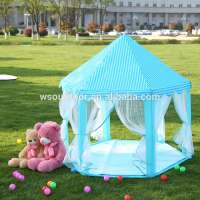 Blue Hexagon Children Castle Play Tent for Girls Kids Gifts Tent